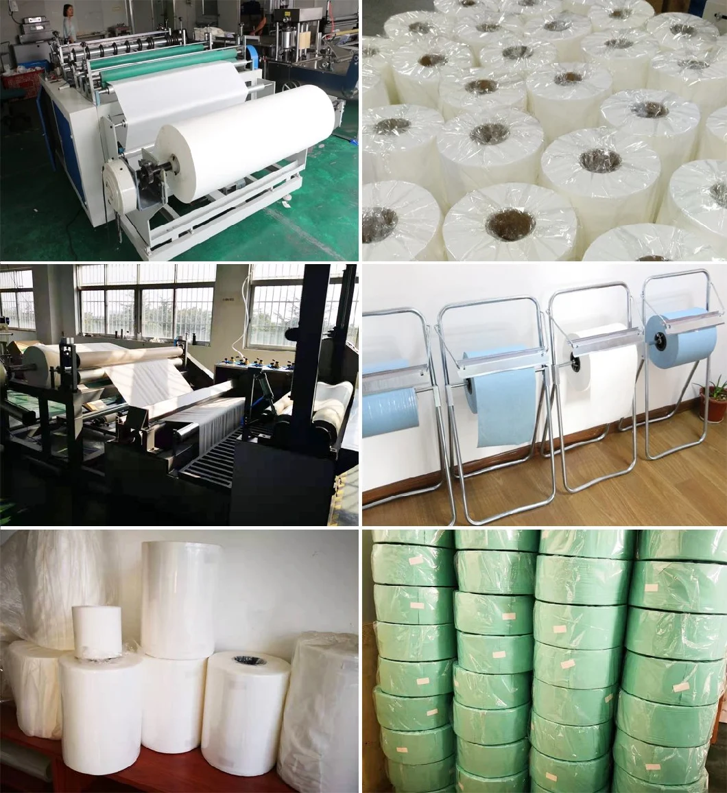 Wood Pulp and Polyester Lint Free Industrial Wipes Roll